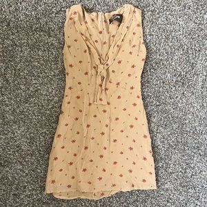 Reformation Ashton Floral Tie Front Mini Dress